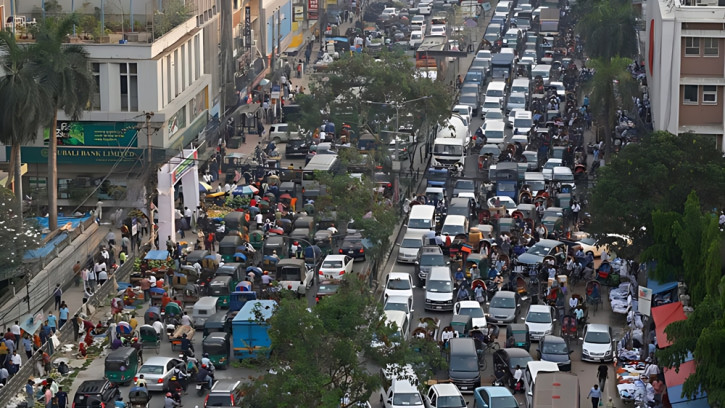 ঢাকা বিশ্বের সবচেয়ে ধীরগতির শহর